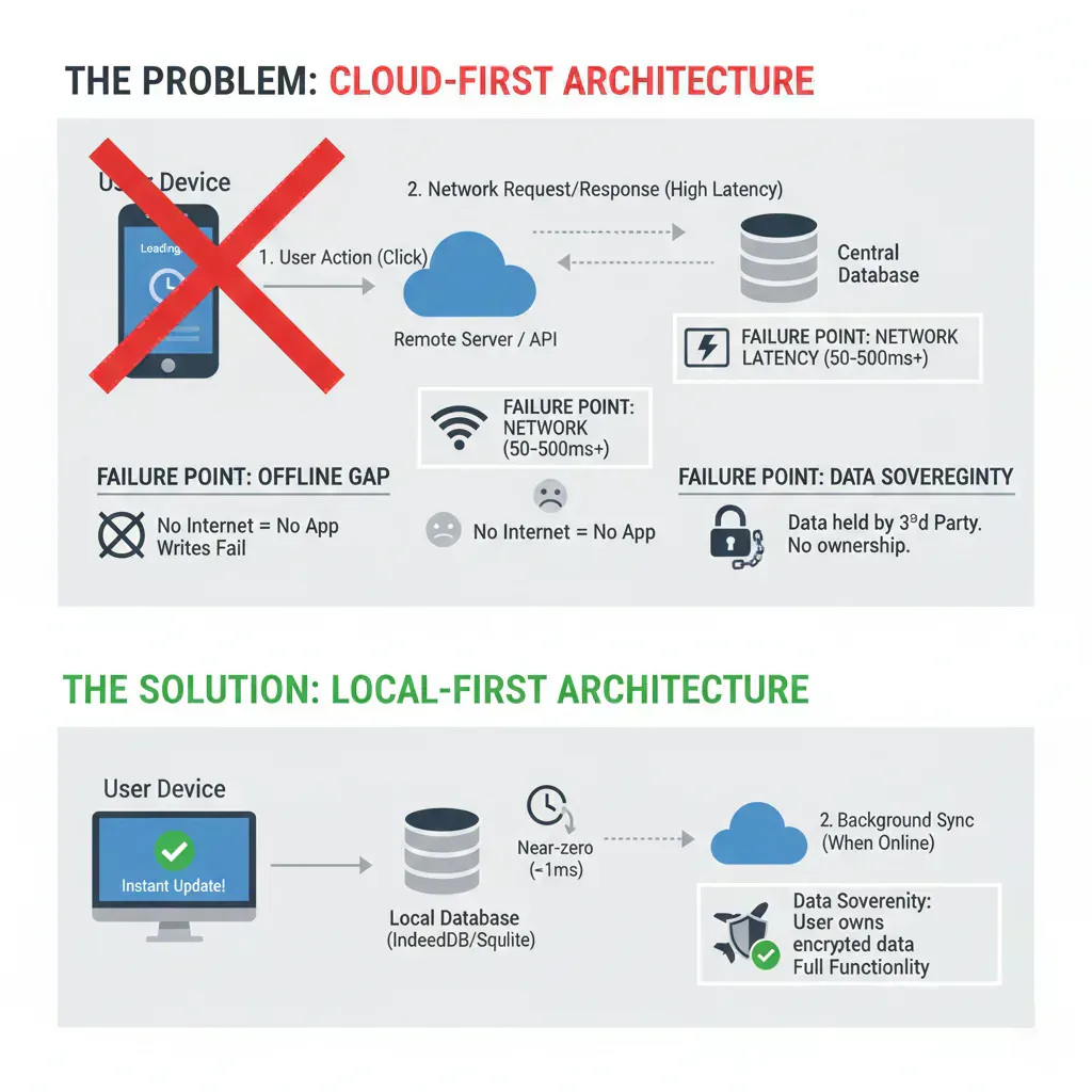 Cloud-first request path and latency bottlenecks